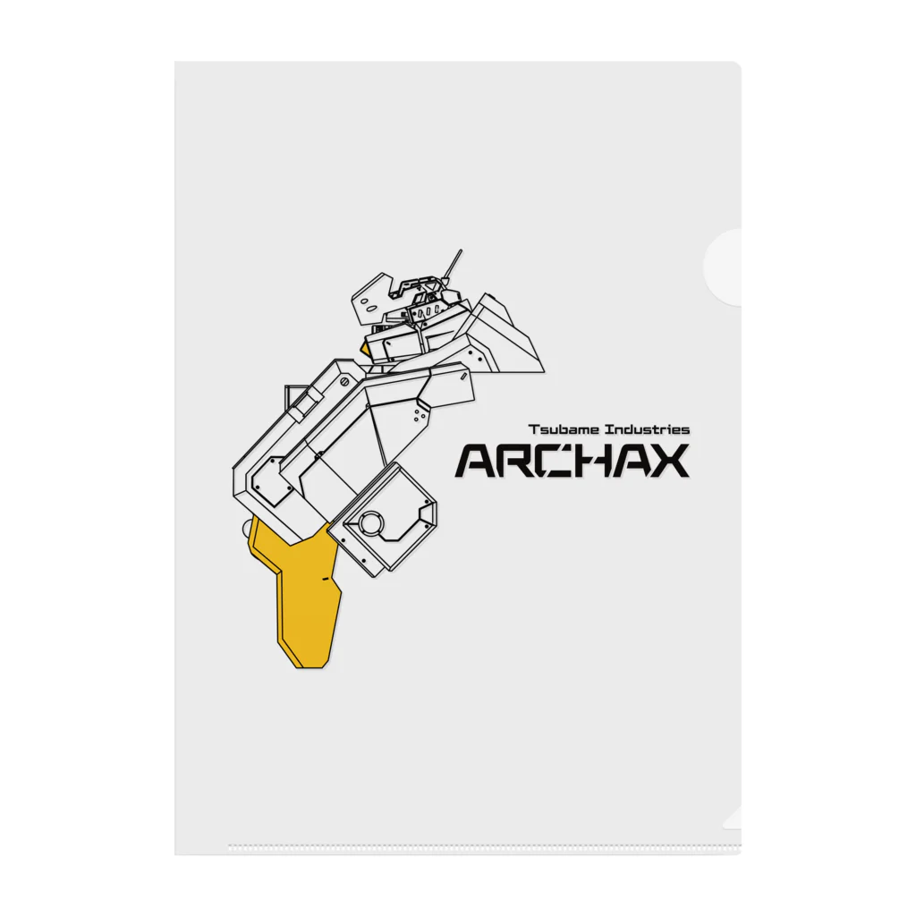 ツバメインダストリ株式会社のアーカックス　ハッチデザイン（黒ライン） Clear File Folder