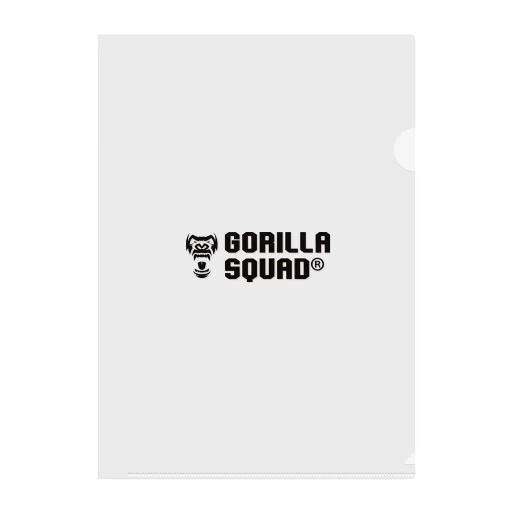 GORILLA SQUAD 公式ノベルティショップのGORILLA SQUAD ロゴ黒 Clear File Folder