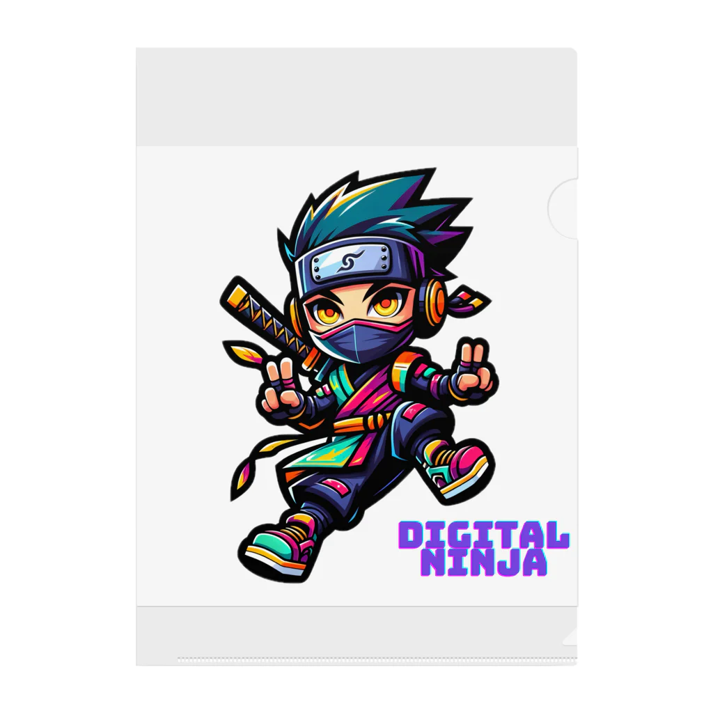 rsrsrsrsrの“Digital Ninja” ロゴ付き Clear File Folder