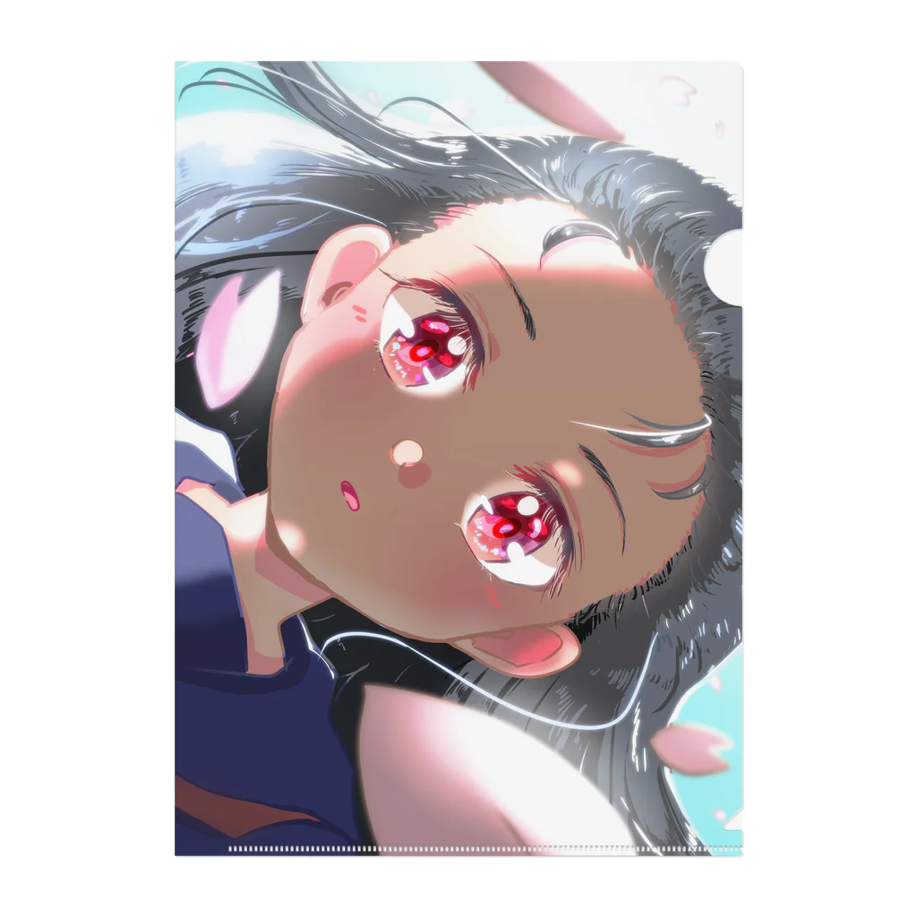 あーとイラスト工房の桜吹雪の向こう Clear File Folder