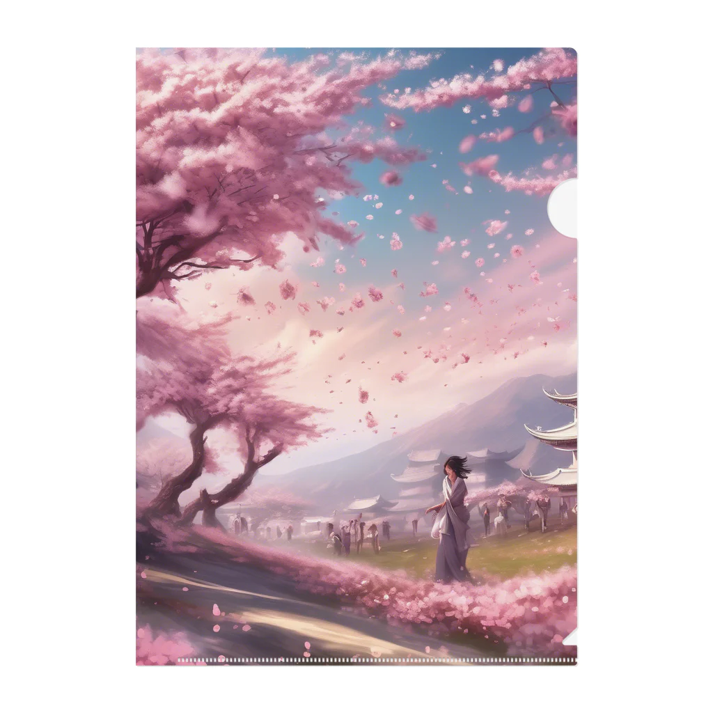 Y.Maeの舞い散る桜 クリアファイル