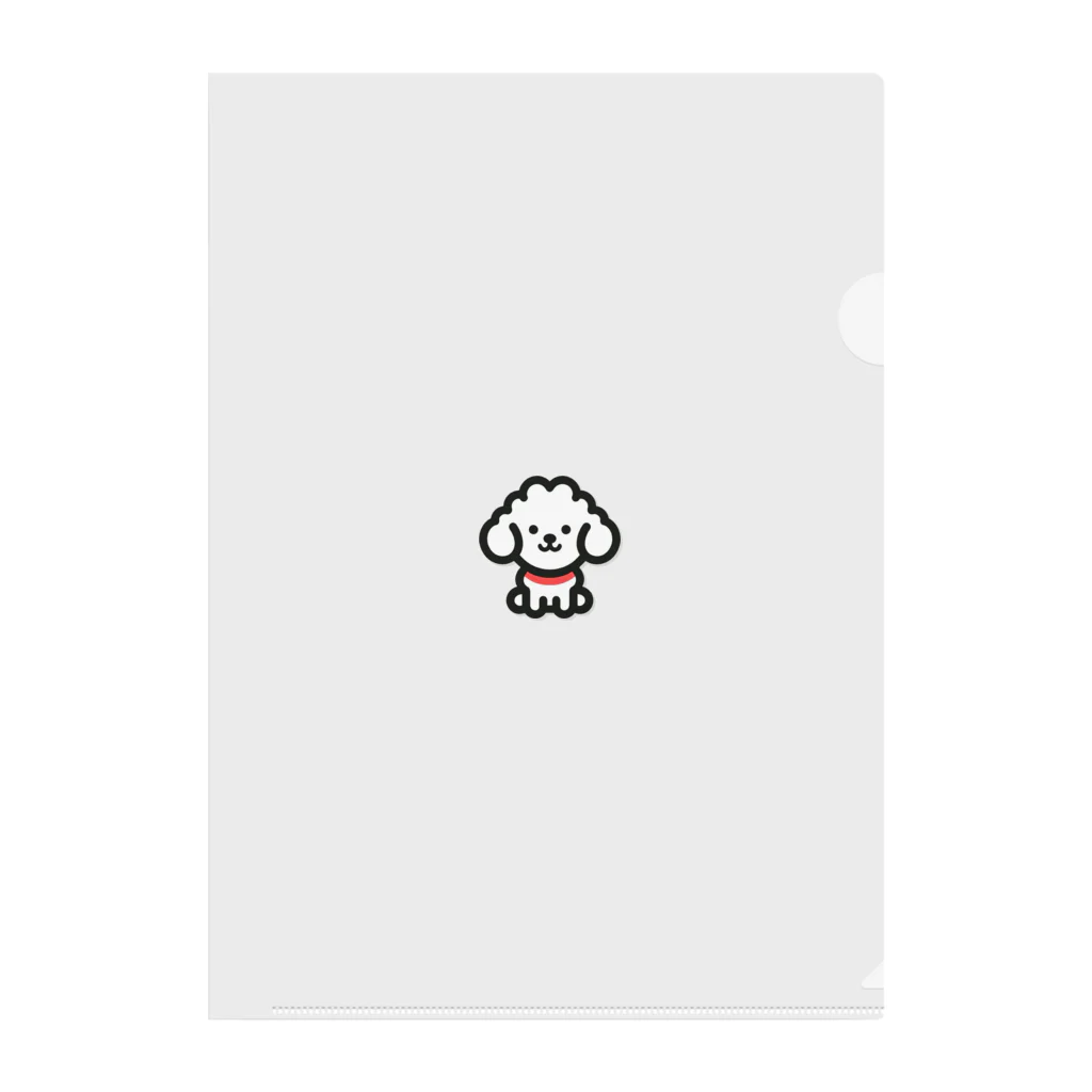 わんこグッズしょっぷcooの白プードル Clear File Folder