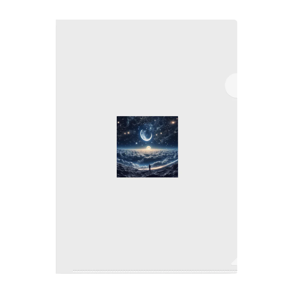 moon star ☪︎の雲と星 Clear File Folder