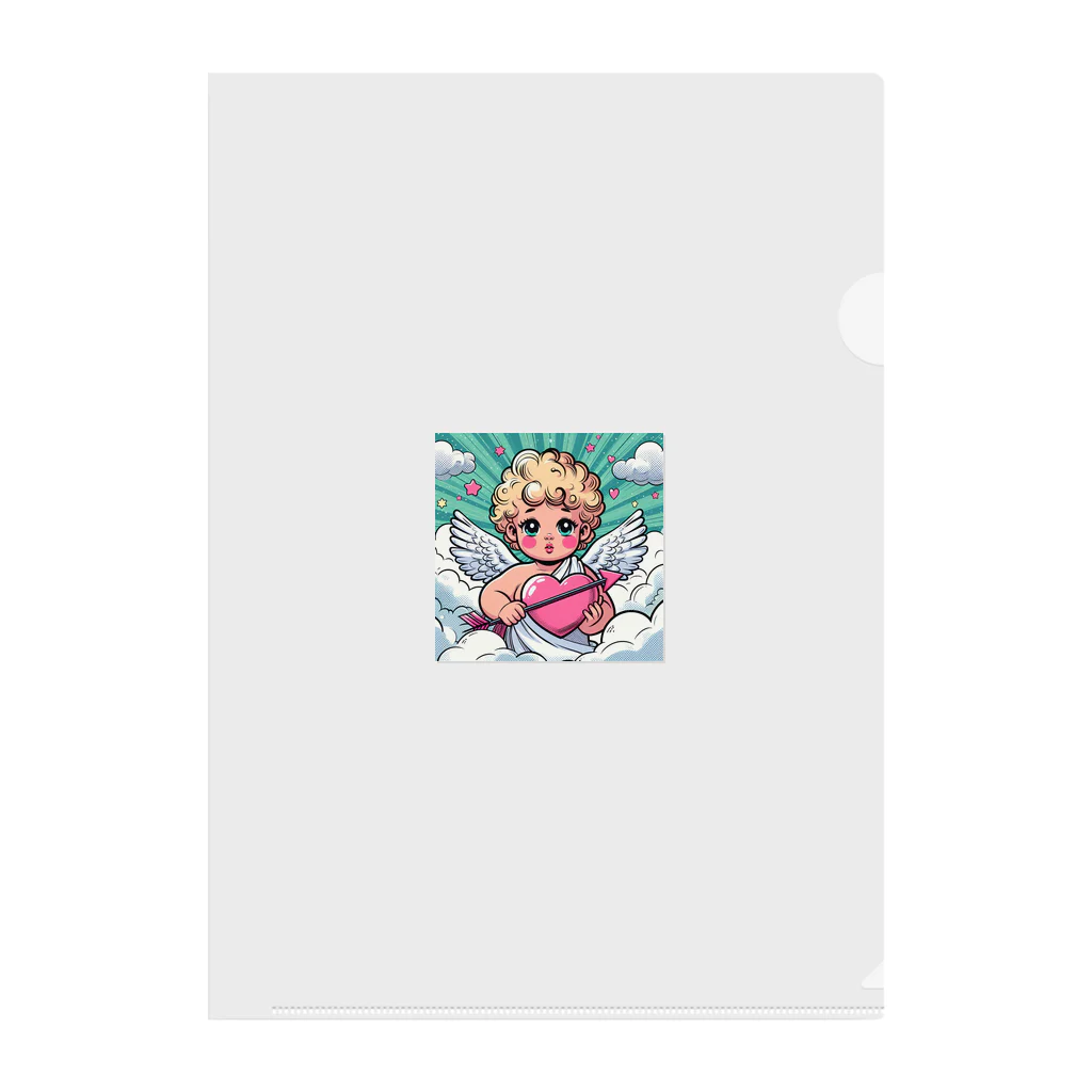 クリームのかわい天使 Clear File Folder