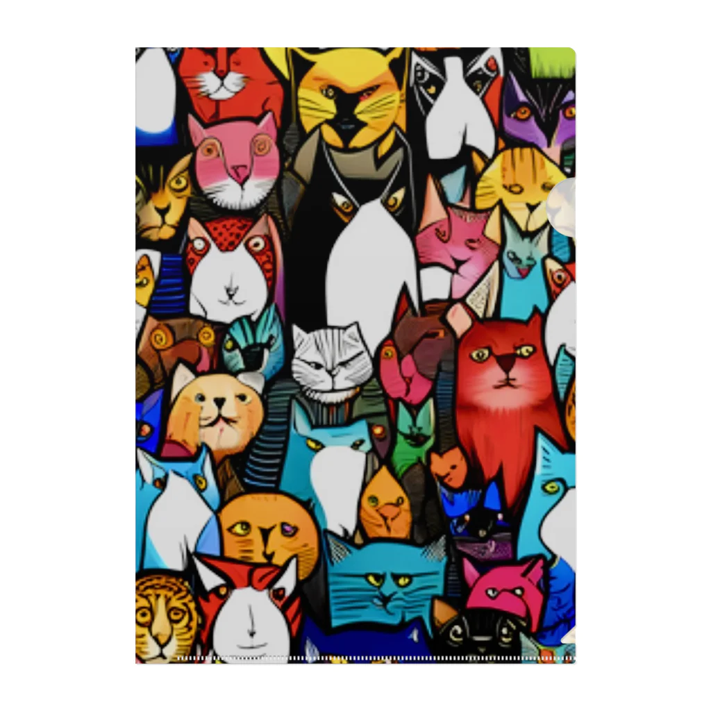 PAC (ポップアートキャット）のPAC (ポップアートキャット) Clear File Folder