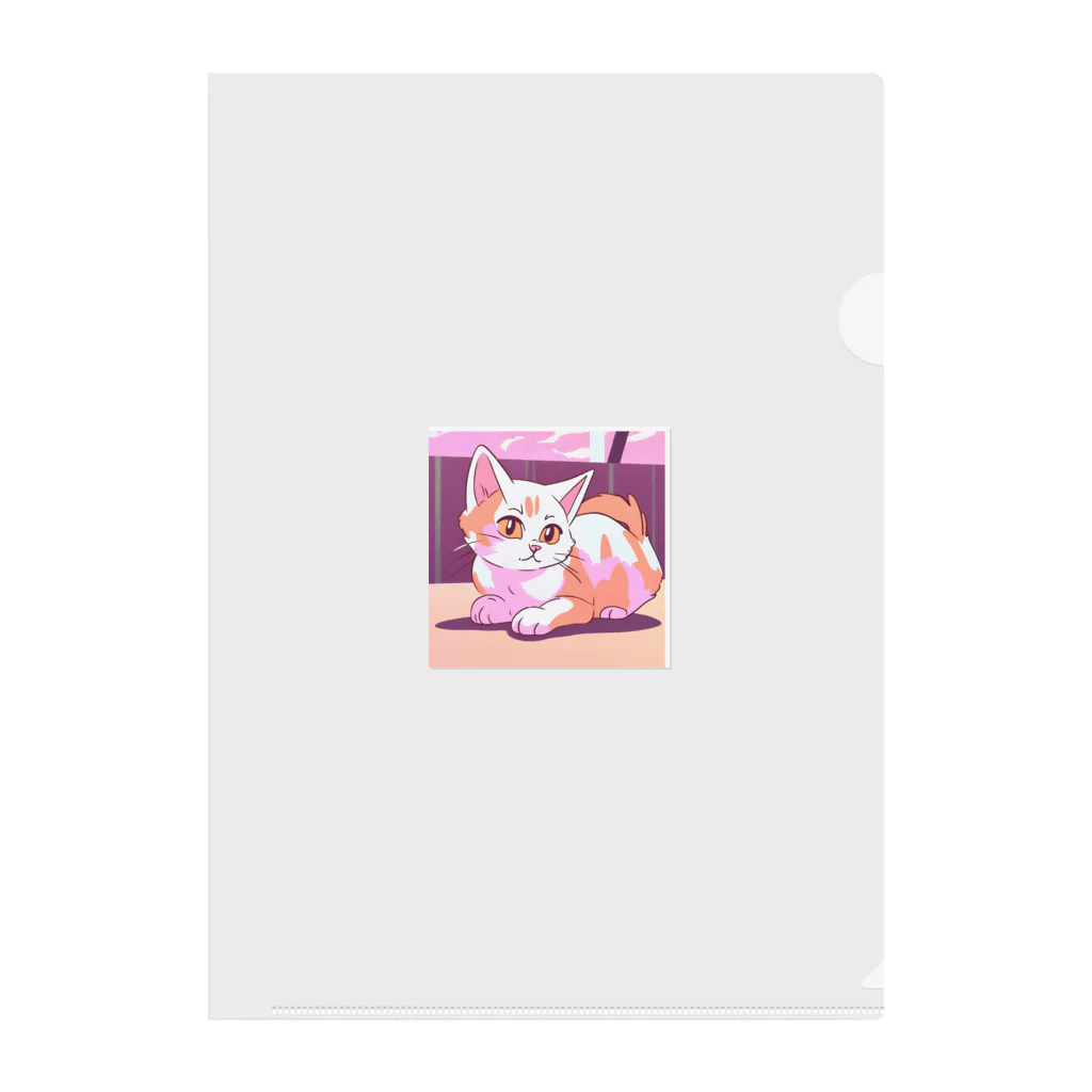 時計樹の森のおすましにゃんこ Clear File Folder