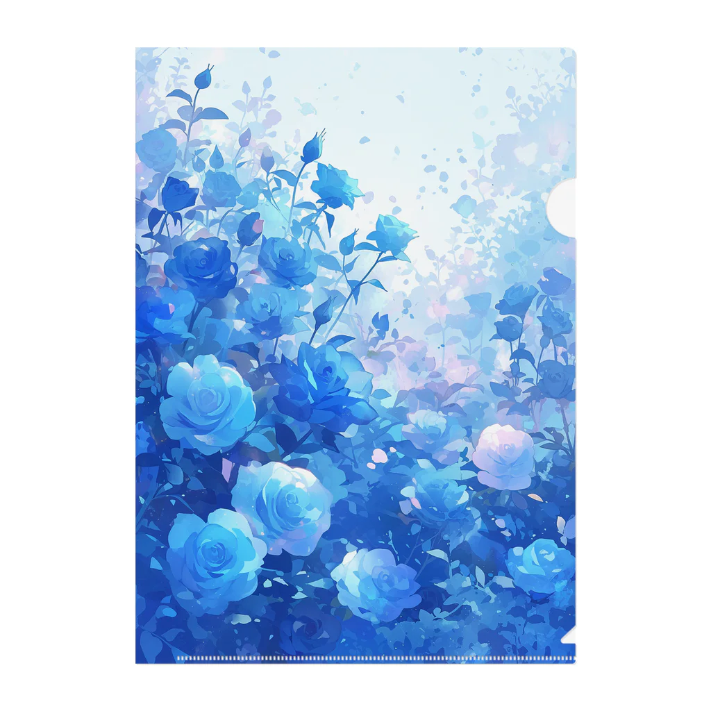 AQUAMETAVERSEの青い薔薇の花園　BLUE PLUM  691 クリアファイル