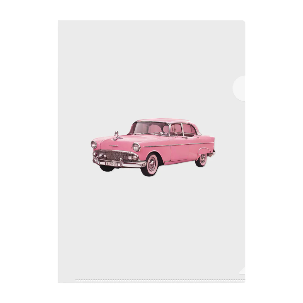 nako_in_koreaのRETRO PINK CAR Clear File Folder