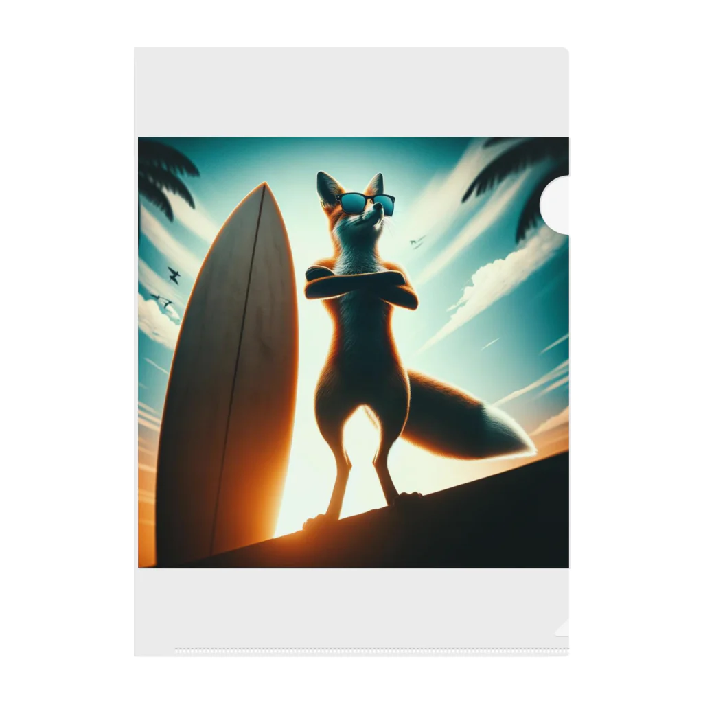 かわクールの夏の狐 Clear File Folder