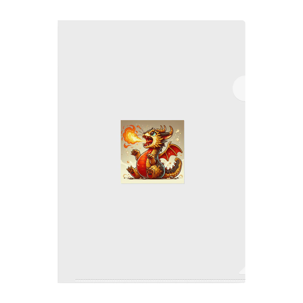 nekodoragonの火噴き猫ドラゴン Clear File Folder