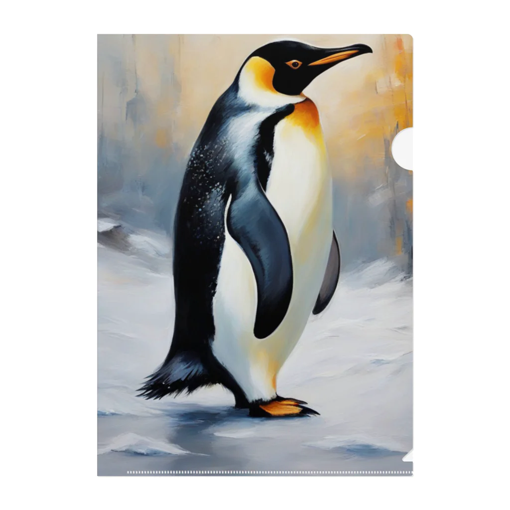 akipen76の困難に立ち向かう勇敢なペンギン Clear File Folder