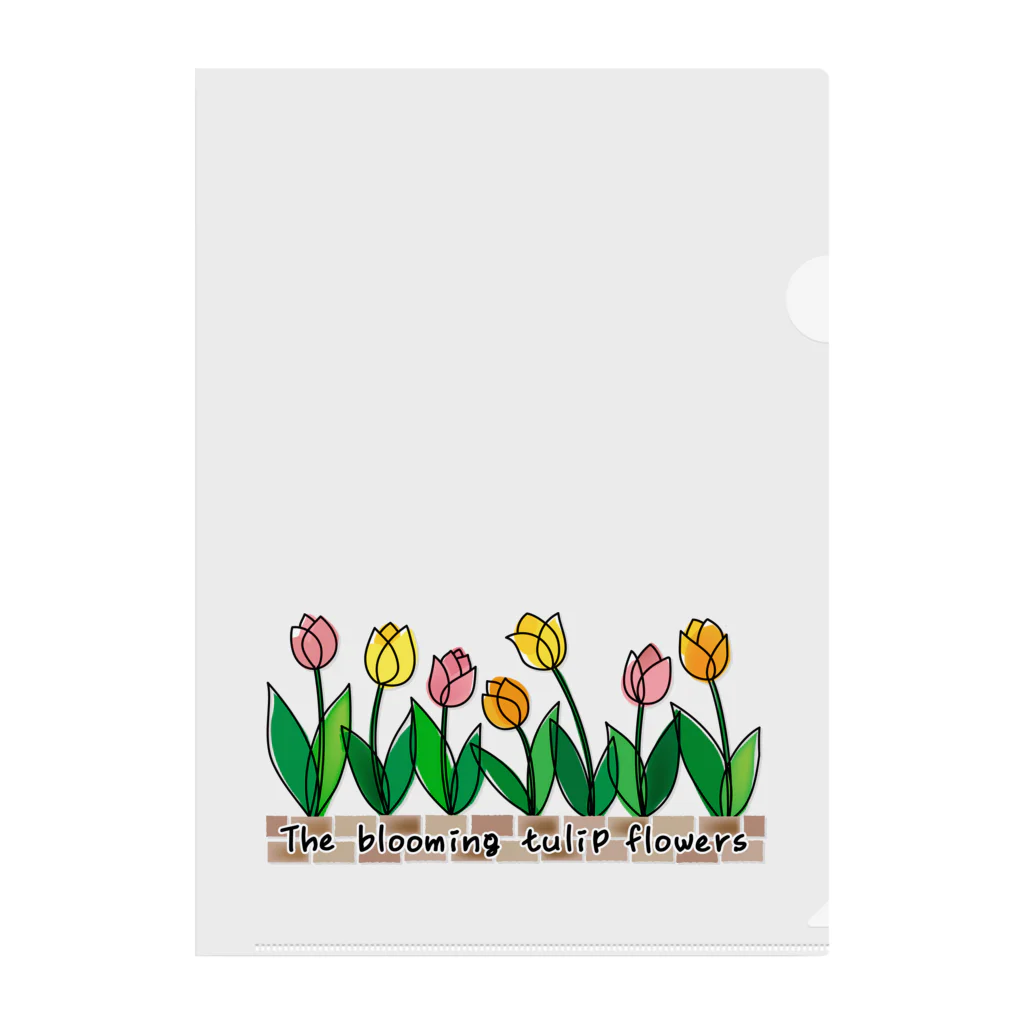 sari'sのThe blooming tulip flowers Clear File Folder