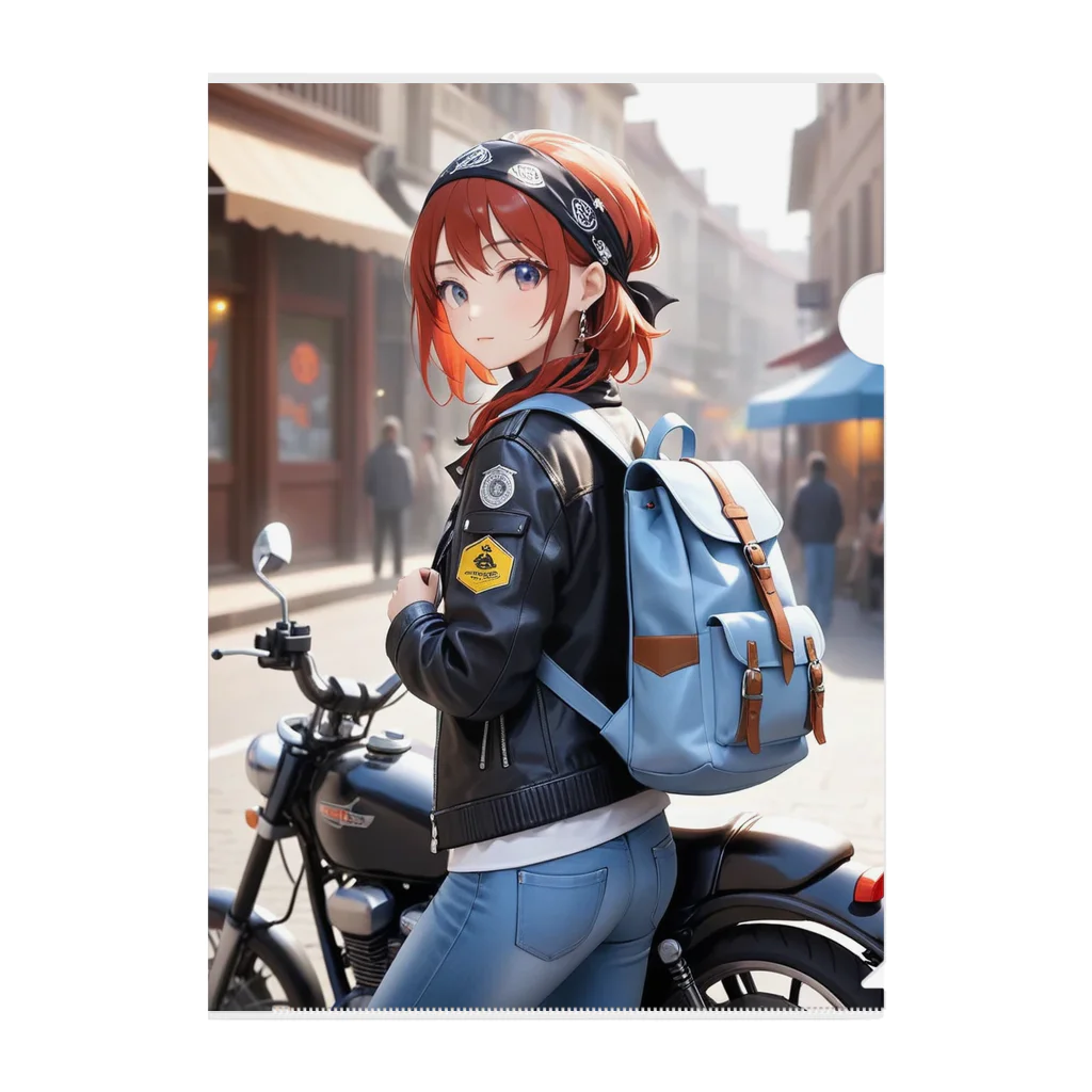 ヨーカズのバイク女子そら Clear File Folder