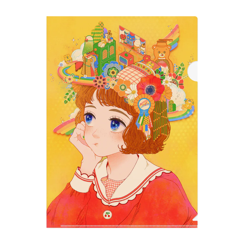 COROLFUL TOYBOXのMokuMoku-レトロルーム- Clear File Folder