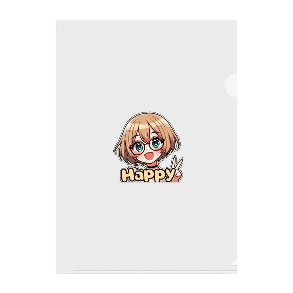 Kusareshiroの金髪ショートカット眼鏡美少女ちゃん Clear File Folder