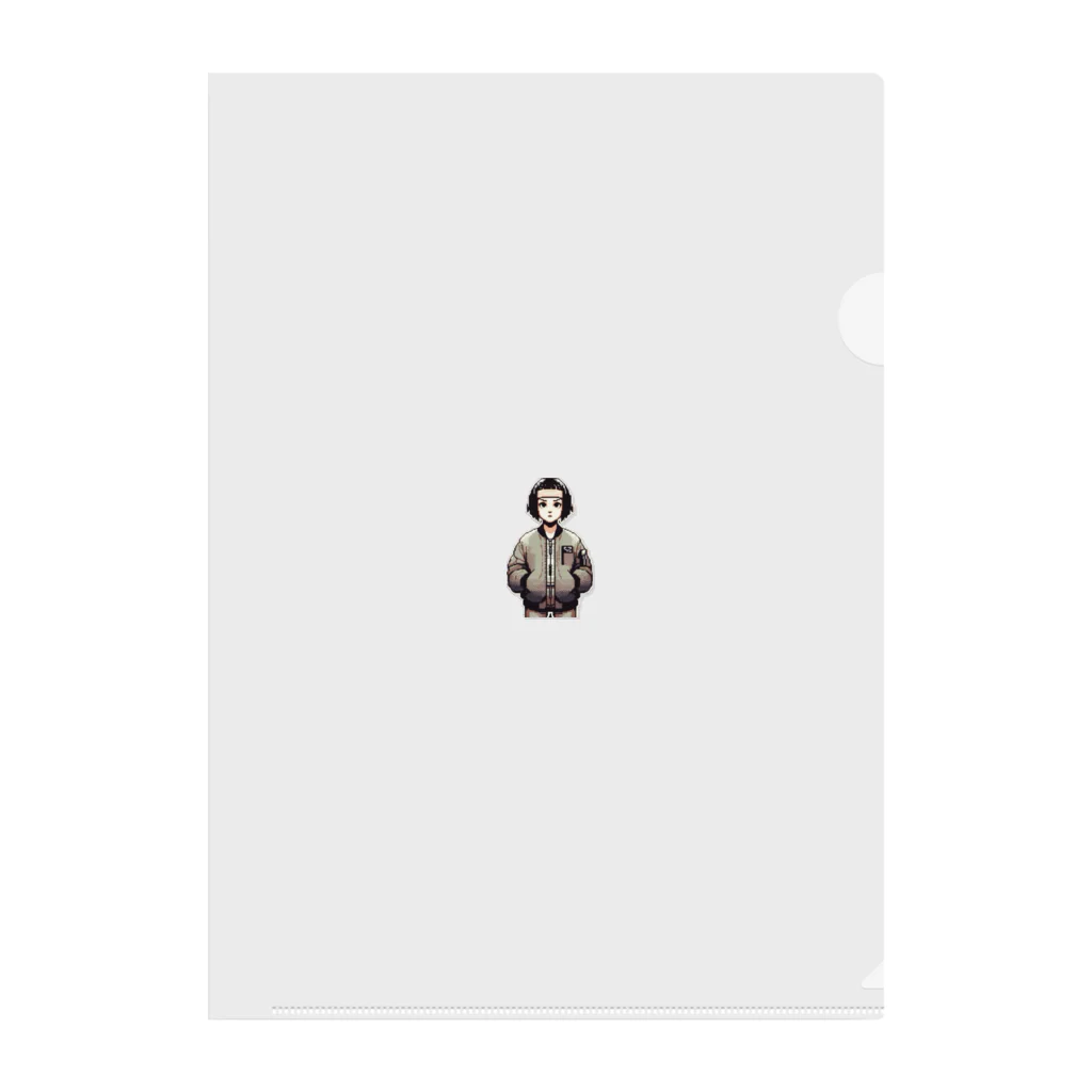 Pixel Art Goodsのgirl（pixel art） クリアファイル