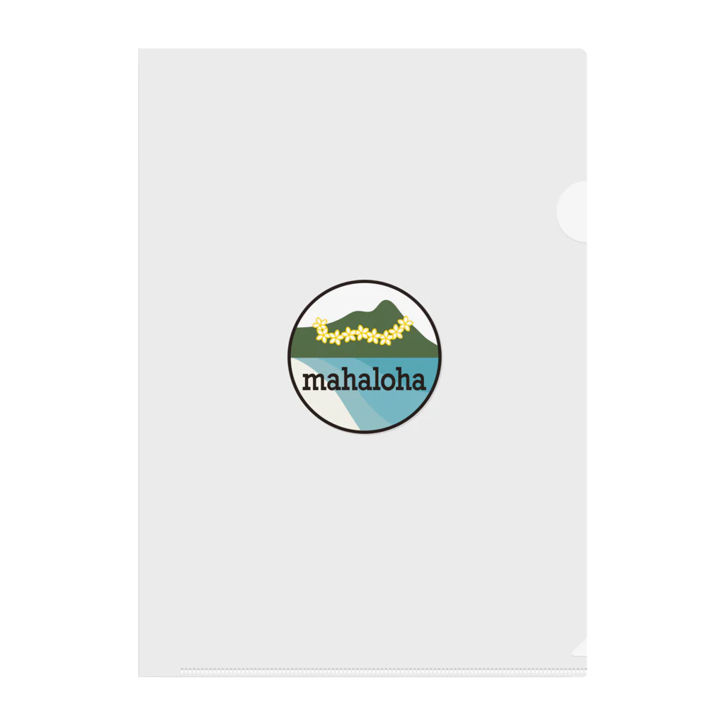 mahaloha808のmahaloha 丸ロゴ クリアファイル