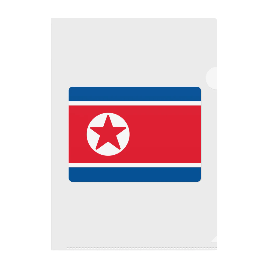 お絵かき屋さんの北朝鮮の国旗 クリアファイル