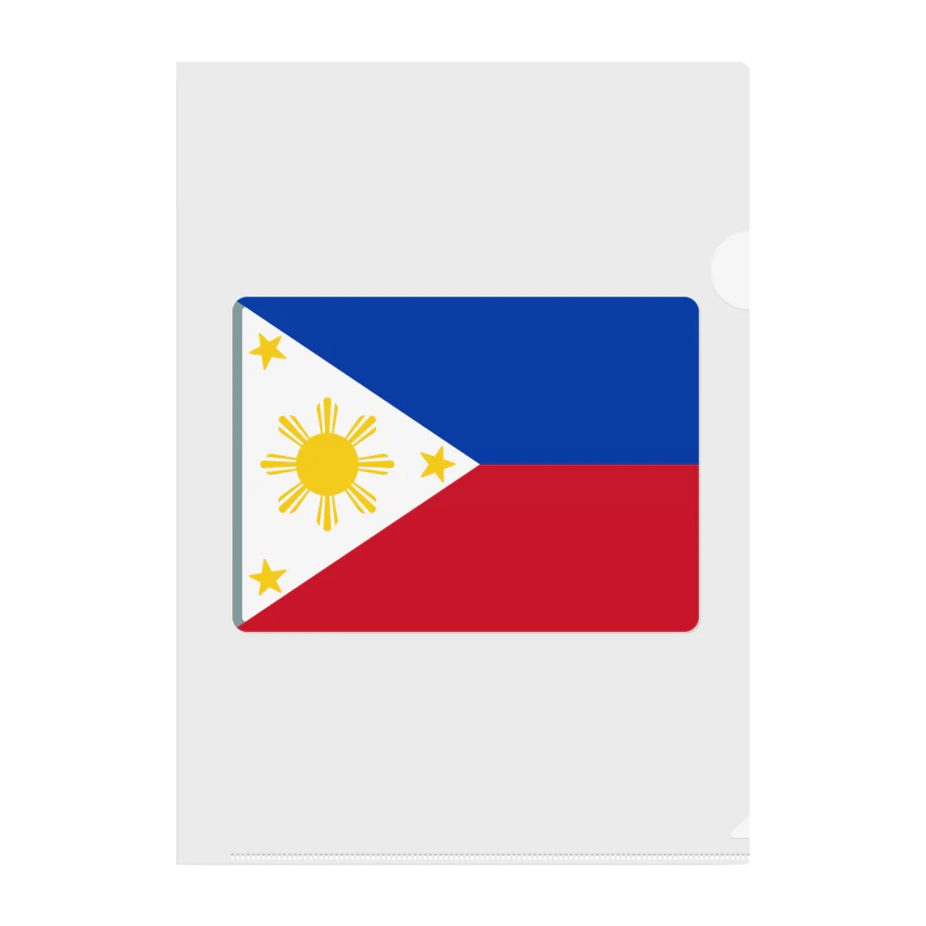 お絵かき屋さんのフィリピンの国旗 Clear File Folder