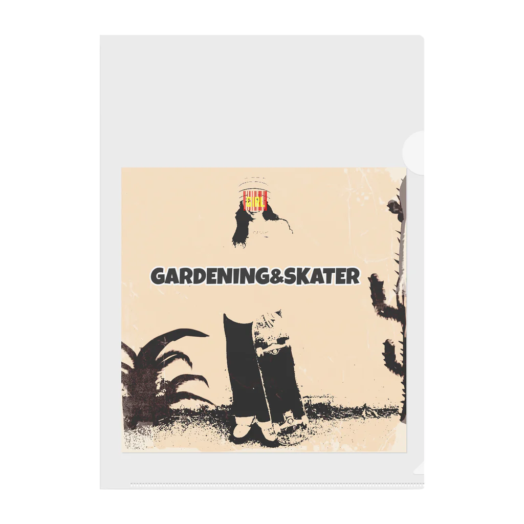 パキポキさんのGARDENING&SKATER Clear File Folder