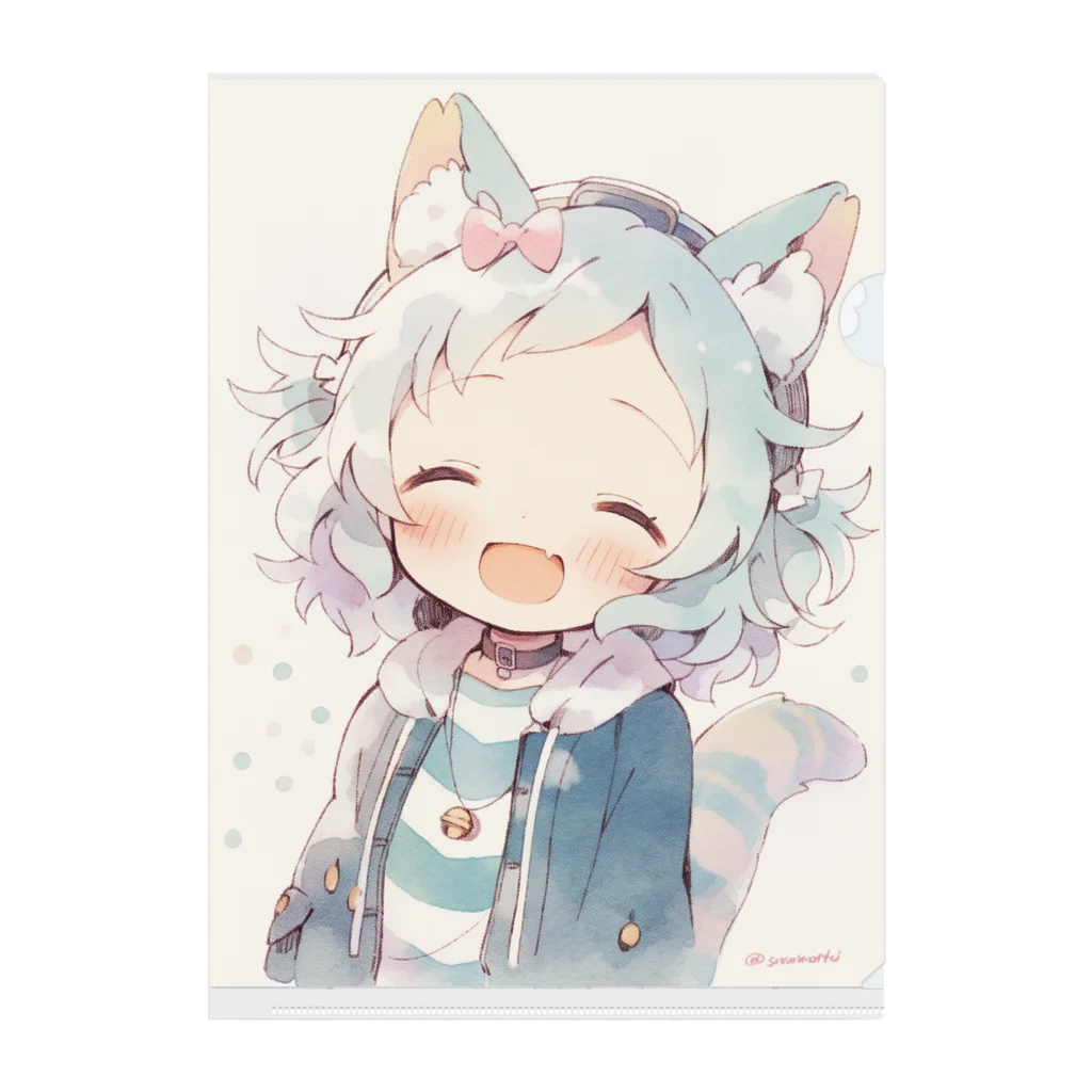 Online/Ojiyのシロミミちゃん Clear File Folder