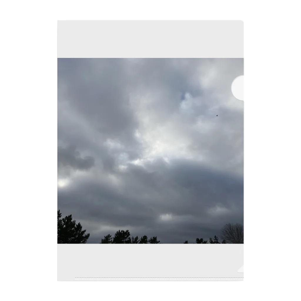 そらの4月22日　吹き荒れる風と雲 Clear File Folder