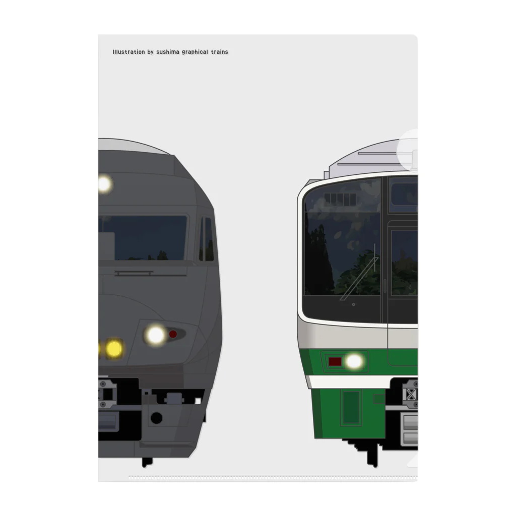 sushima_graphical_trainsの熊本の列車No.4_787系 / 811系 Clear File Folder