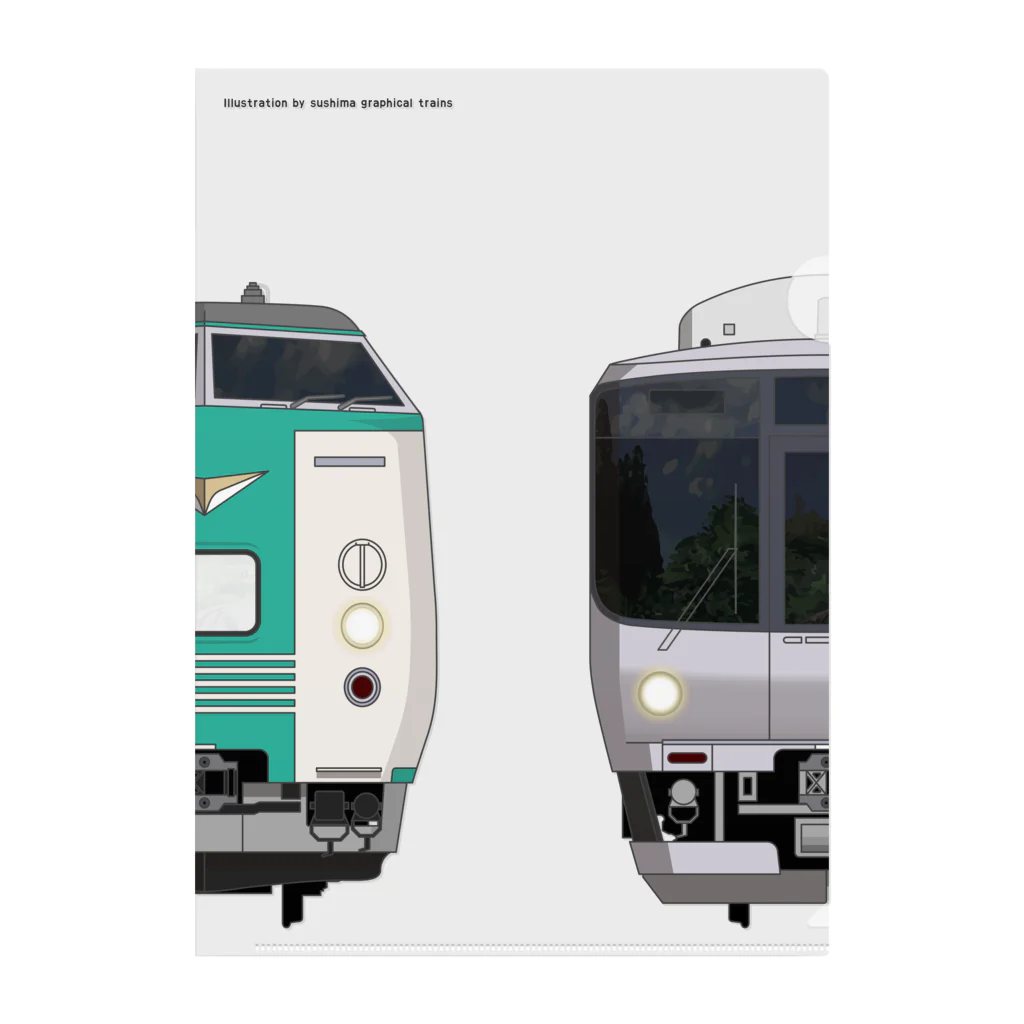 sushima_graphical_trainsの和歌山の列車No.5_381系 / 117系 Clear File Folder