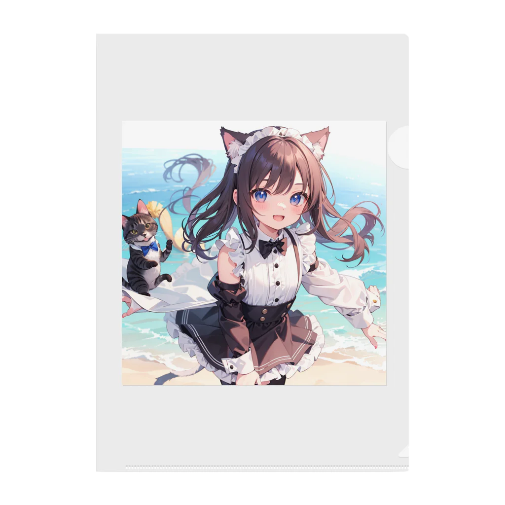 yos-1292583のねこニコばん Clear File Folder