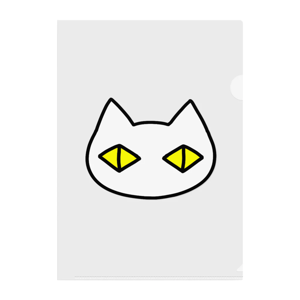 F2 Cat Design Shopの黒猫ボディーガード まもられているほう 002 Clear File Folder