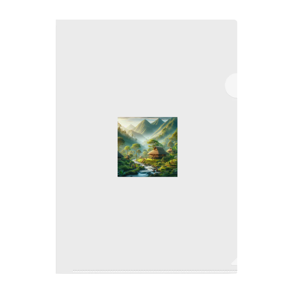 丸山晩霞オリジナルグッツの水彩画家丸山晩霞の近代画像グッズ2 Clear File Folder