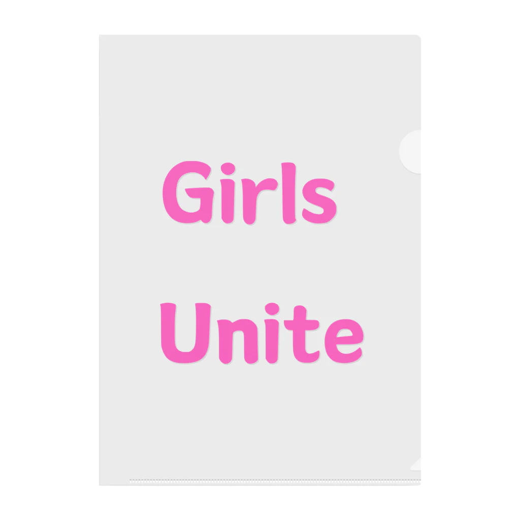 あい・まい・みぃのGirls Unite-女性たちが団結して力を合わせる言葉 Clear File Folder