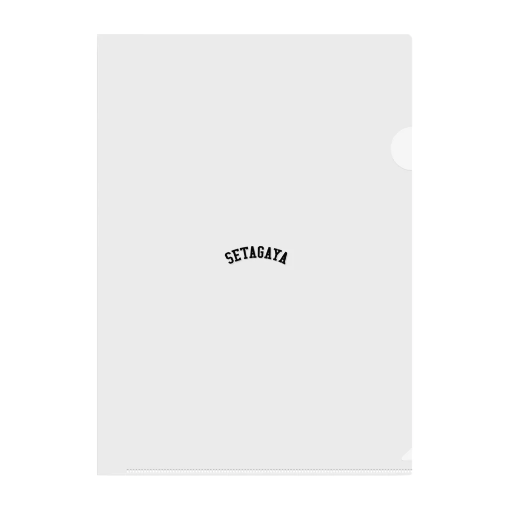 せたが屋さんの世田谷Tシャツ　ブラックロゴ(setagaya item) Clear File Folder