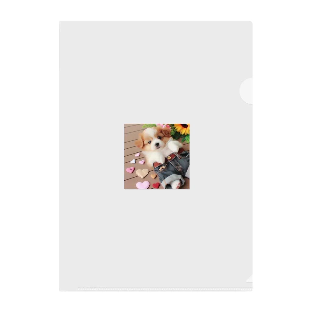 鈴木敏夫のジーパンがかわいいねー犬には　お似合いかも Clear File Folder