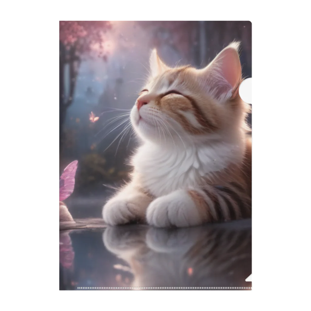 癒しの部屋🐾໒꒱のDream cat☽･:* Clear File Folder