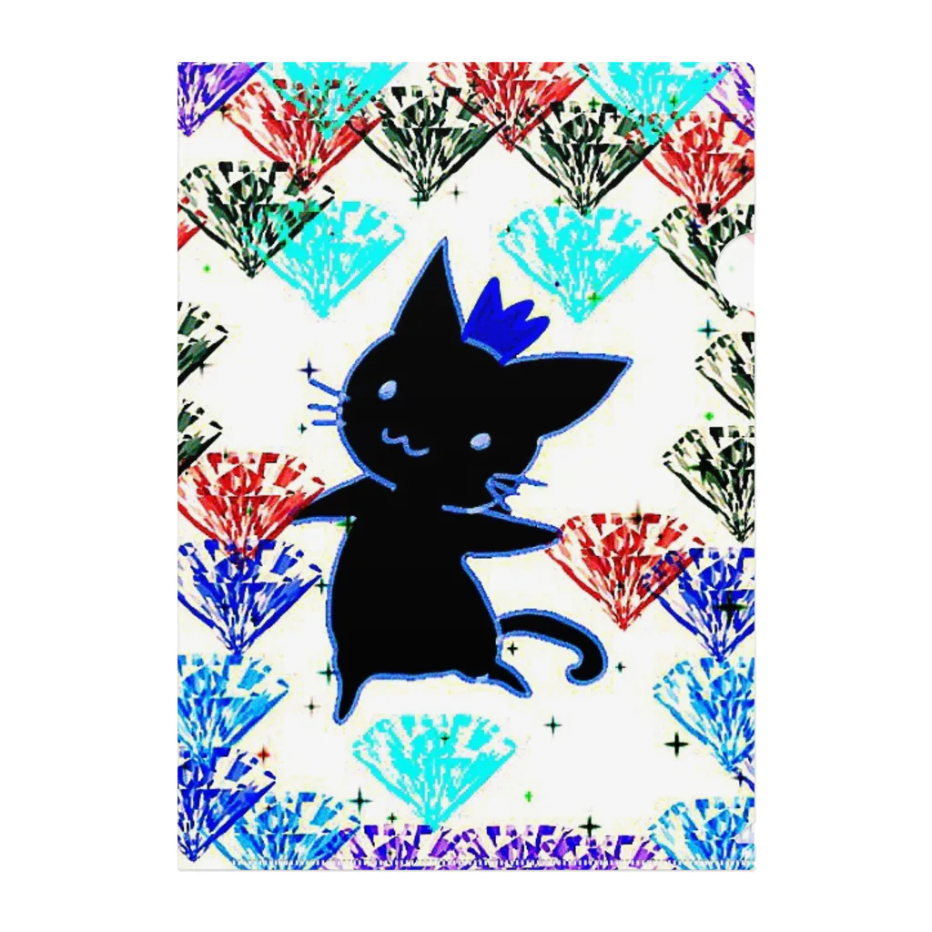 エネハピる〜🫧✨の🌹✨Dancing SHADOW Cat✨ クリアファイル