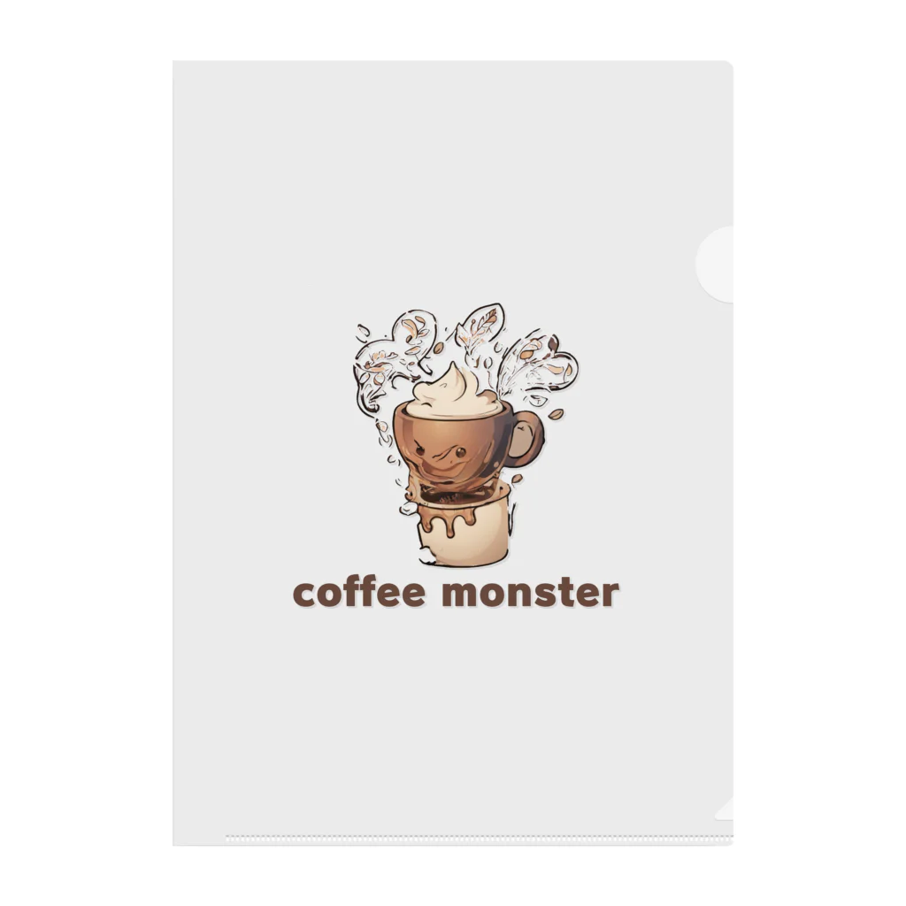 leisurely_lifeのCoffee Monster Java クリアファイル