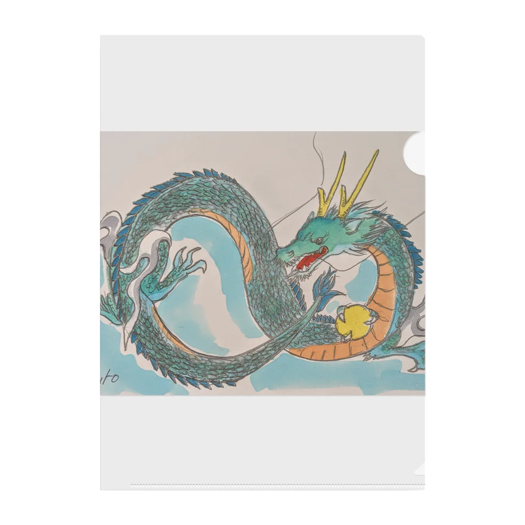 珍獣舎の開運の龍 Clear File Folder