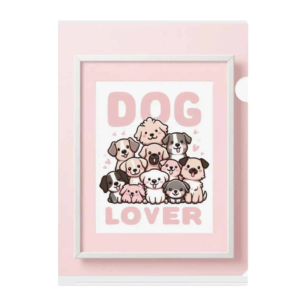 Void Dogの素敵なDOG LIVEの文字入りアート Clear File Folder