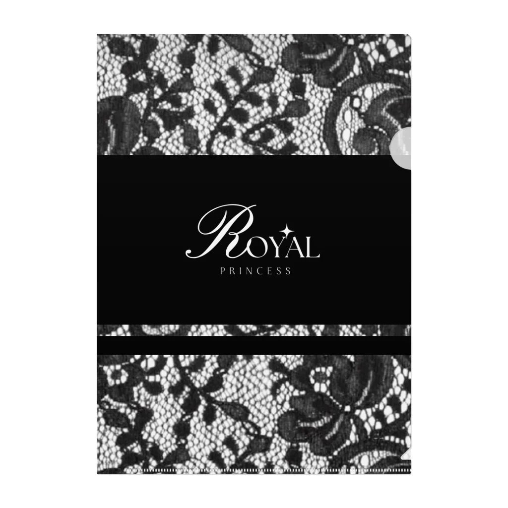 ROYAL PrincessのBLACKレース　Princess Clear File Folder