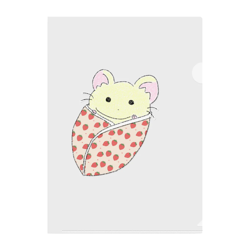 🐁しろきぬ本舗🐁のおくるみベビー Clear File Folder