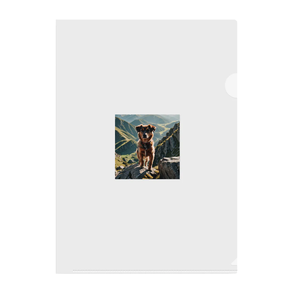 kokin0の山の麓にいる犬 dog top the mountain Clear File Folder