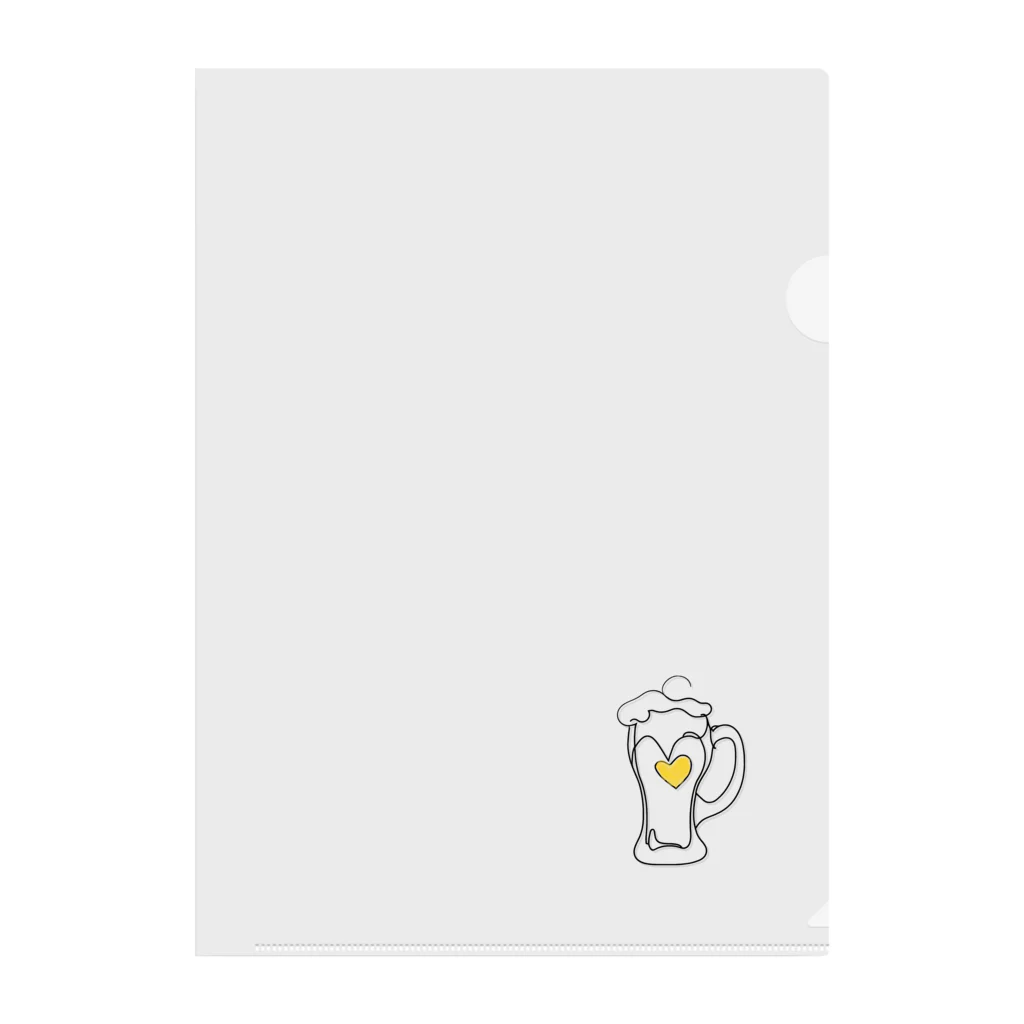 A-Kdesignのbeer love① Clear File Folder