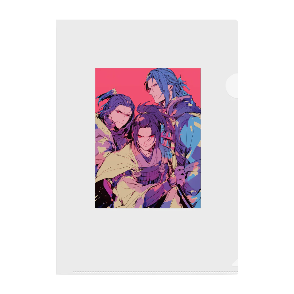 AQUAMETAVERSEの3人の戦国武将3019 Clear File Folder