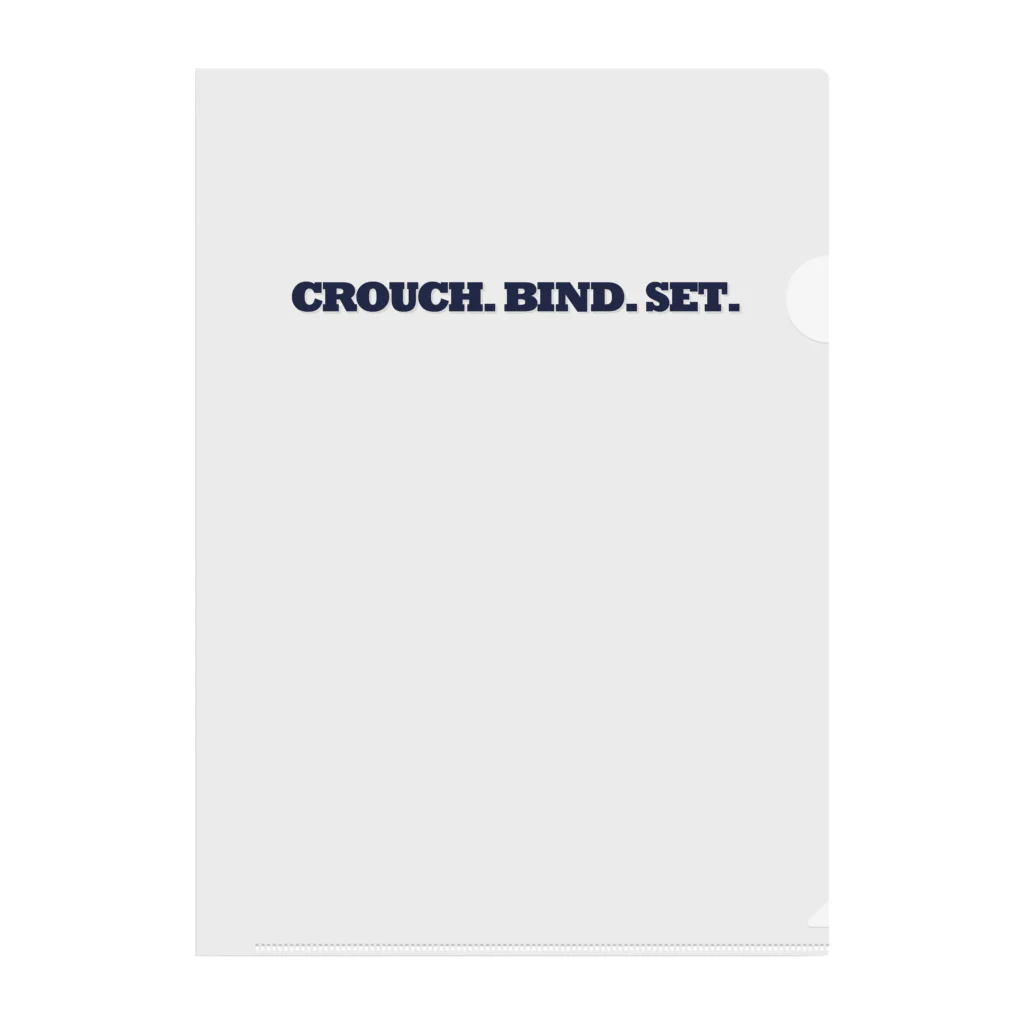 SCRUM clothing storeのCROUCH.BIND.SET.  ラグビー  クリアファイル