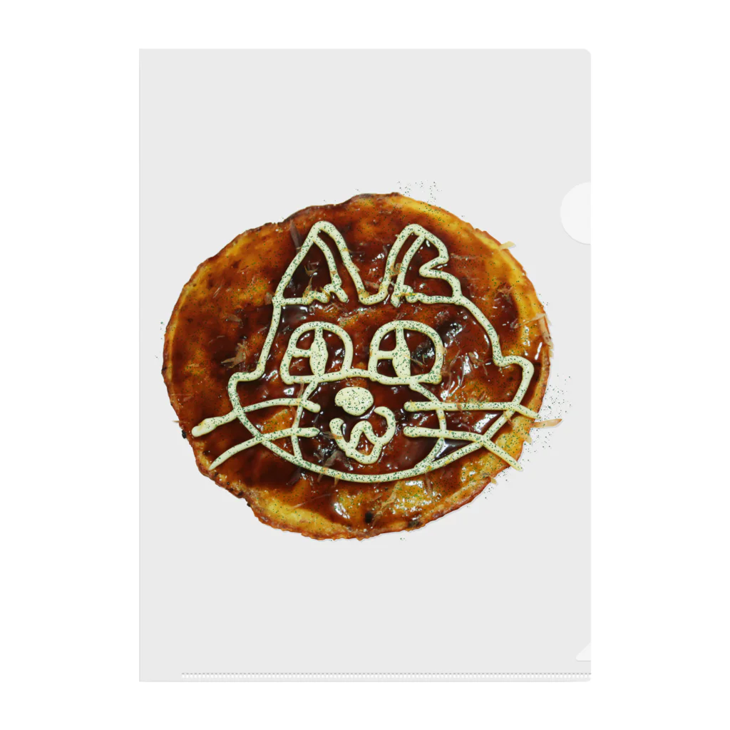 キャットＣのこうじょうけんがくのお好み焼きキャットCニャ！ Clear File Folder