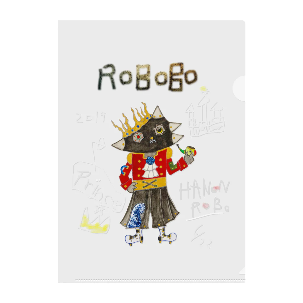 ねこぜや のROBOBO 「ハノンロボ」 Clear File Folder