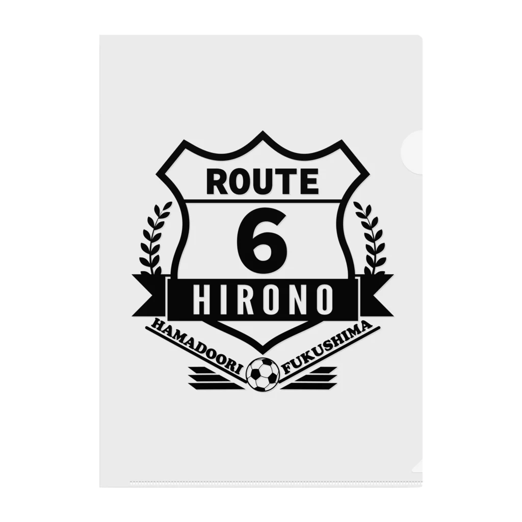 KUMA DESIGIN WORKSのROUTE6 広野ver. -サッカー- クリアファイル