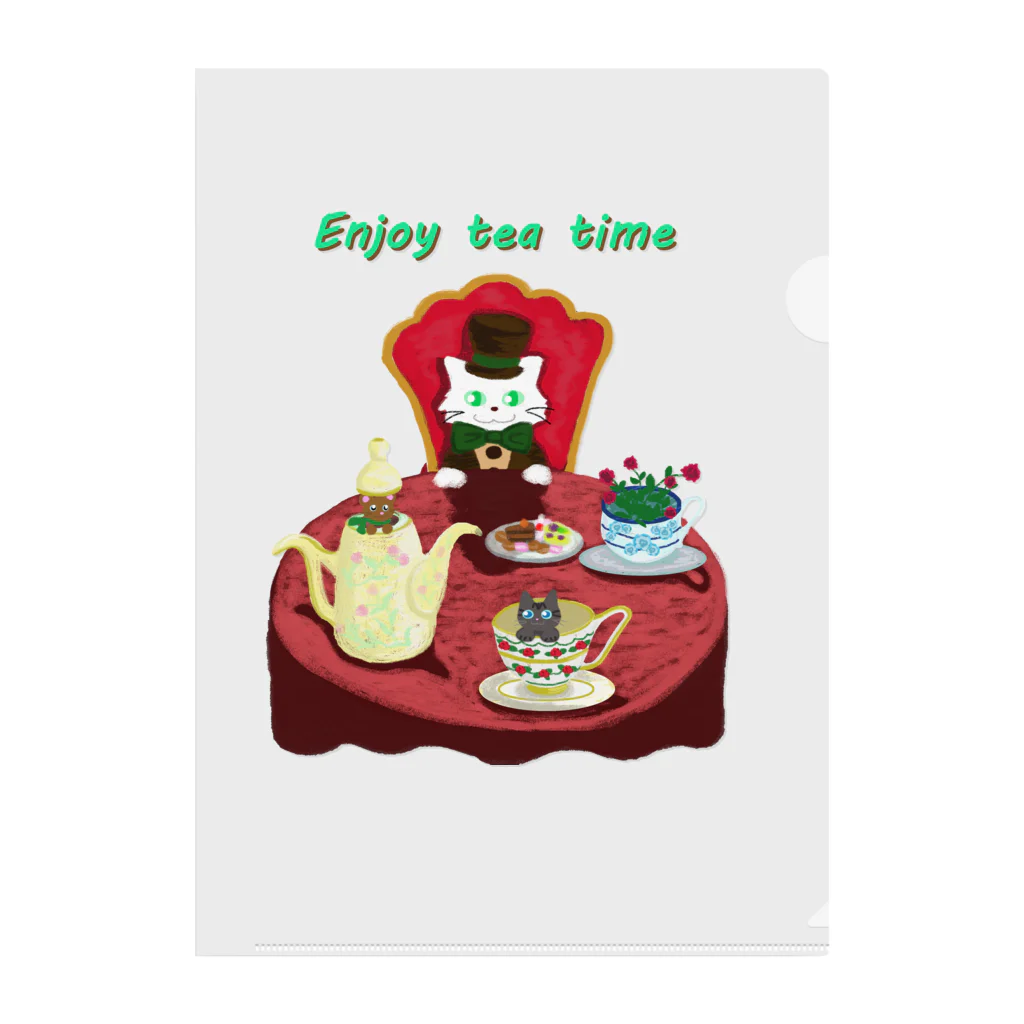 Yokokkoの店のEnjoy tea party♪ Clear File Folder