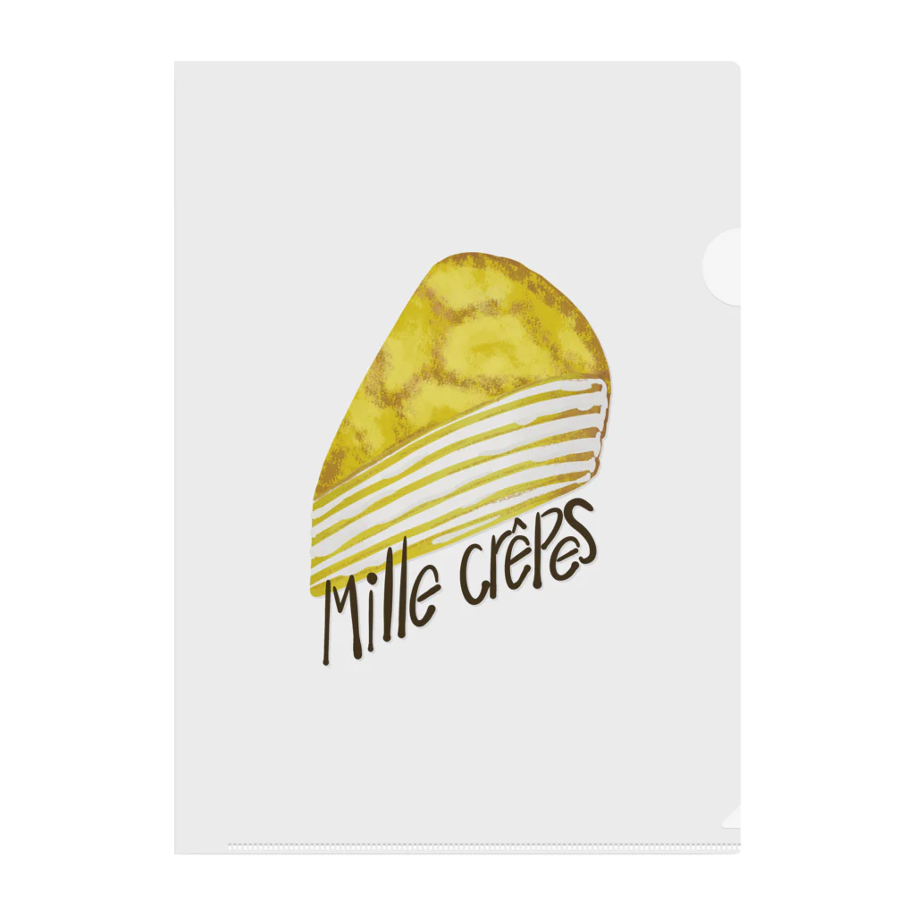 スロータイプ書店 Slowtype Booksのmille crepes ミルクレープ 075 クリアファイル